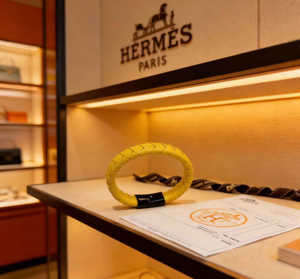Hermès Gold-Tone Polished H Band Ring - album image 1
