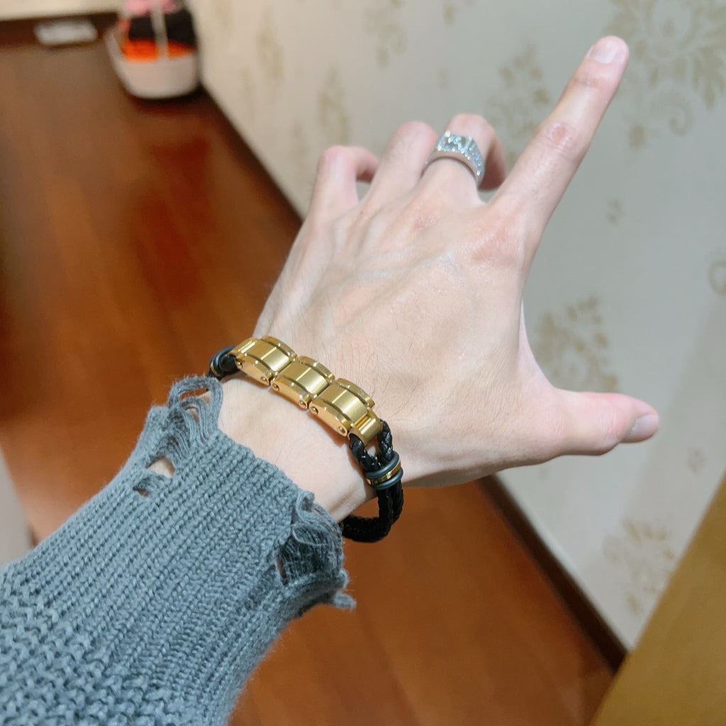 Hermès Black Leather Silver-Tone Turn-Lock Cuff Bracelet - album image 7