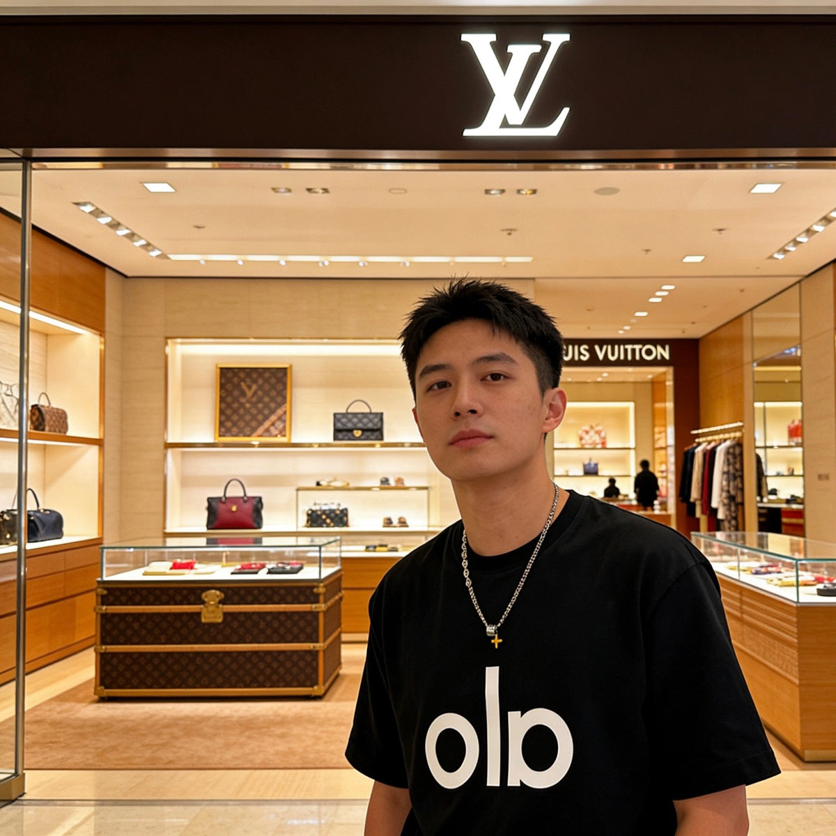 Louis Vuitton Silver-Tone Antiqued Chain Necklace - album image 7