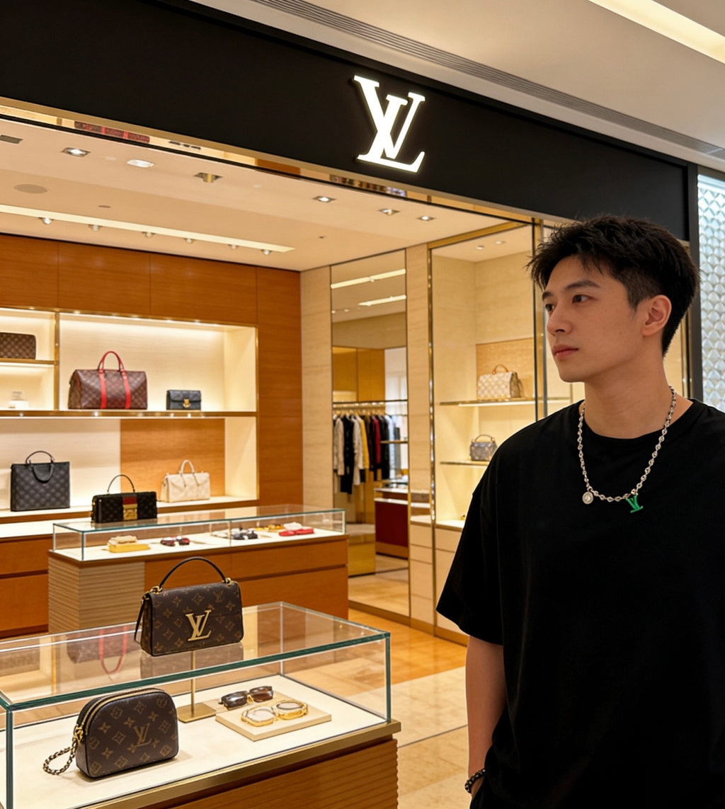Louis Vuitton Silver-Tone Antiqued Chain Necklace - album image 7