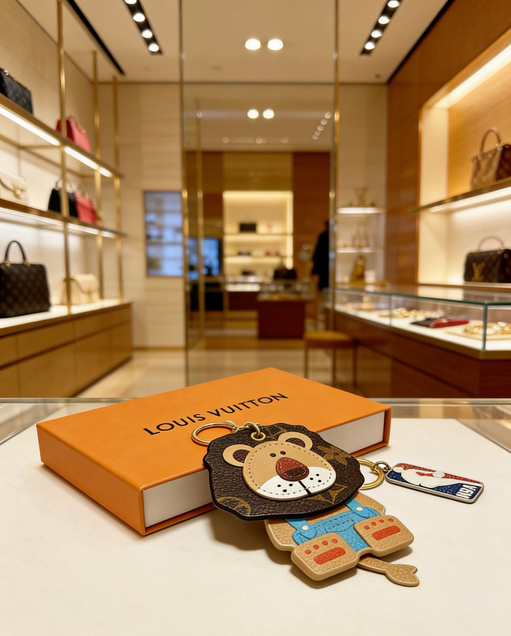 Louis Vuitton Brown Character Bag Charm with Blue Details - album image 3