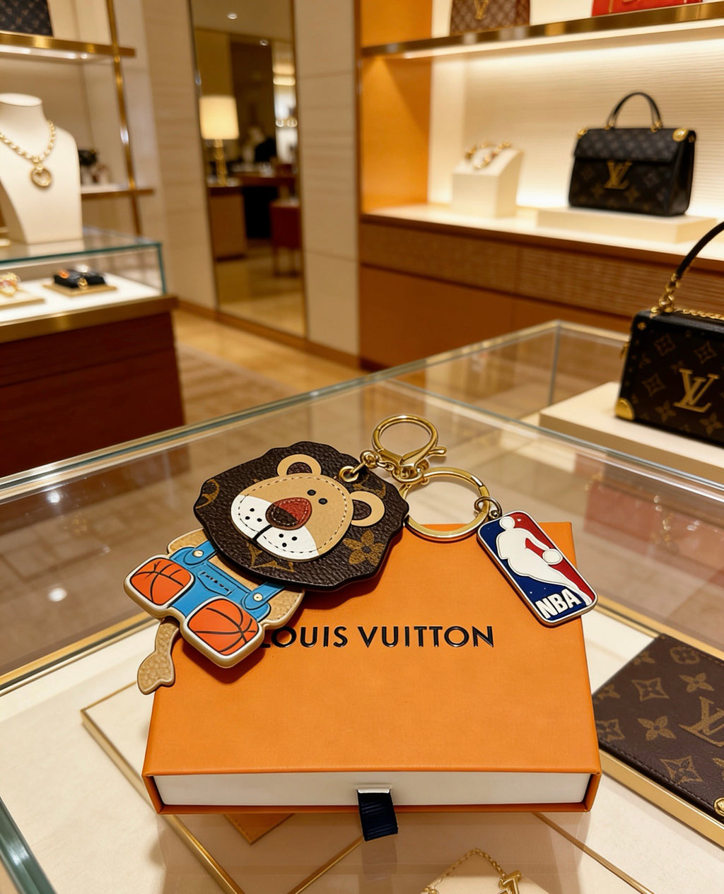 Louis Vuitton Brown Character Bag Charm with Blue Details - album image 5