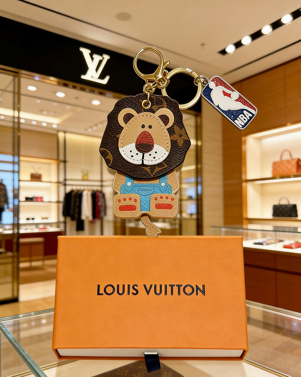 Louis Vuitton Brown Character Bag Charm with Blue Details - album image 2