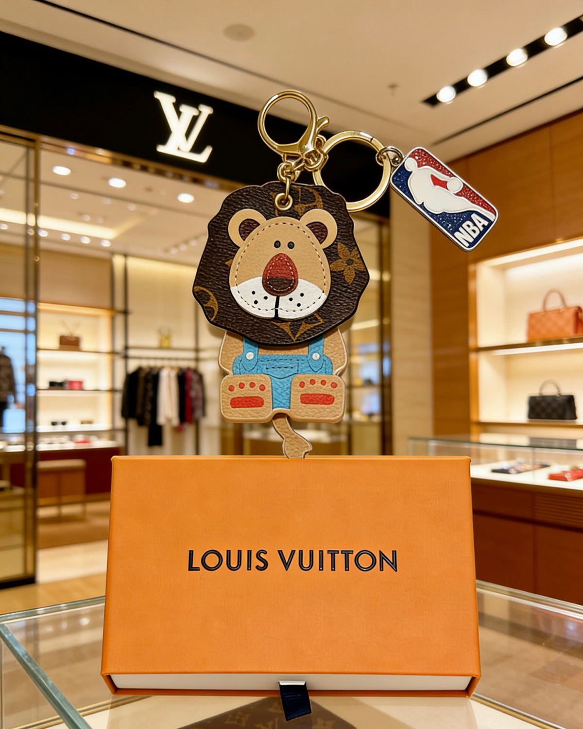 Louis Vuitton Brown Character Bag Charm with Blue Details - album image 2