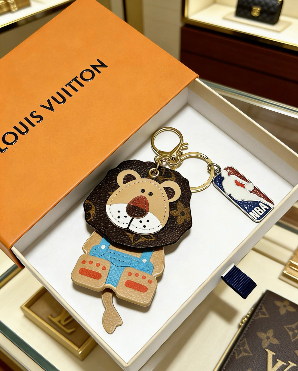 Louis Vuitton Brown Character Bag Charm with Blue Details - album image 6
