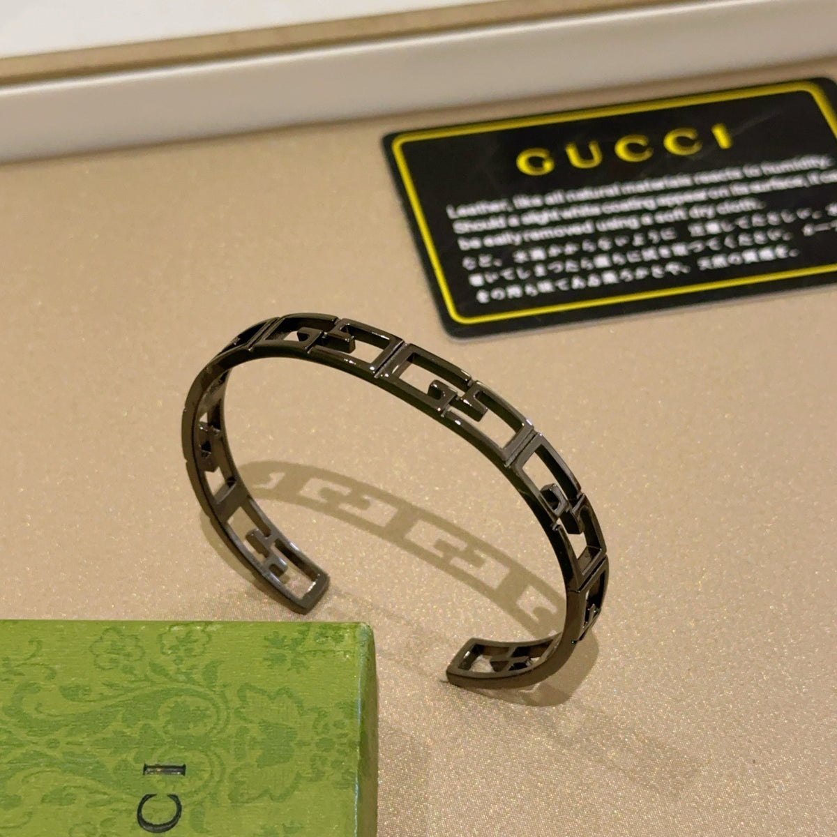 Gucci Anger Forest Interlocking G Antiqued Bangle - album image 2