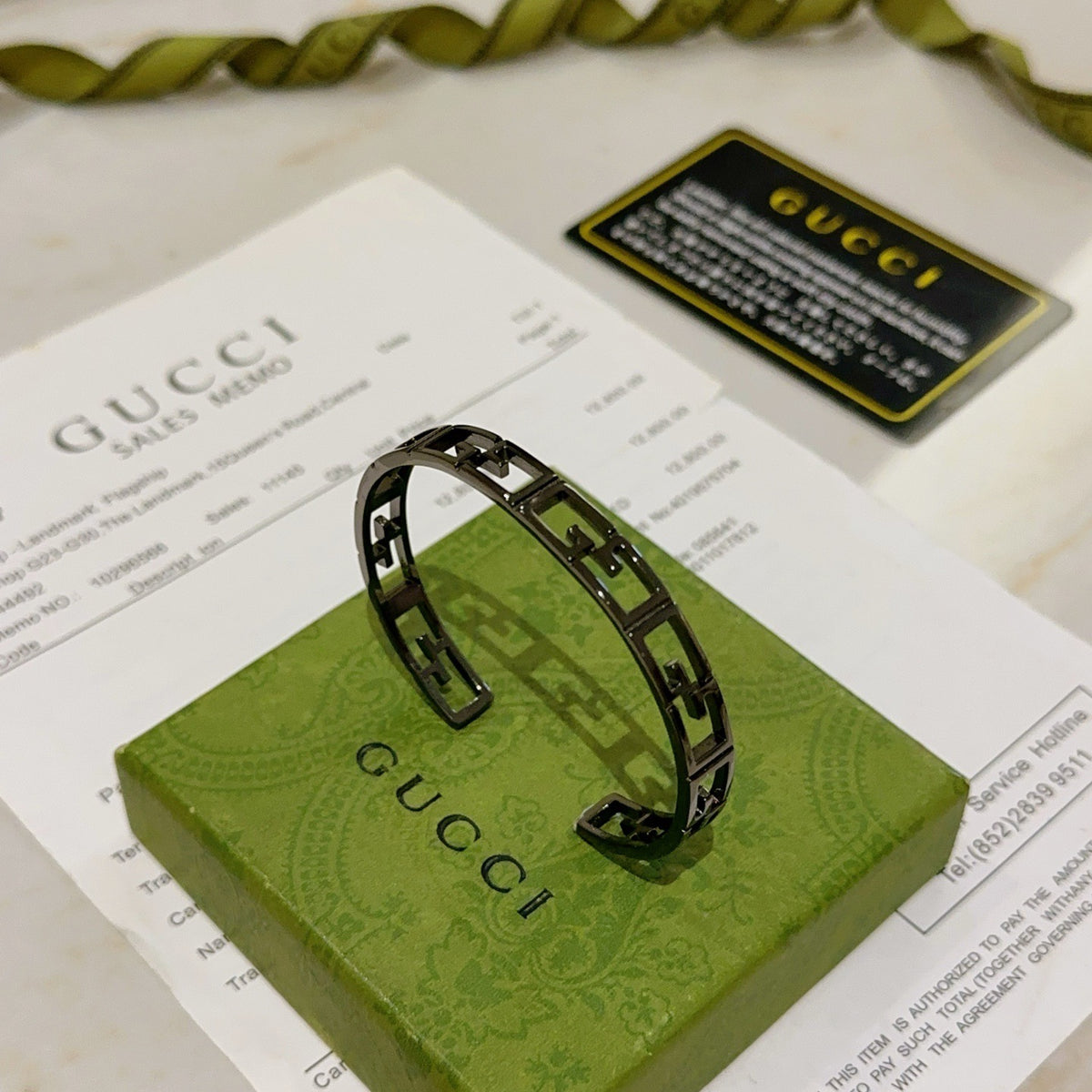 Gucci Anger Forest Interlocking G Antiqued Bangle - album image 7