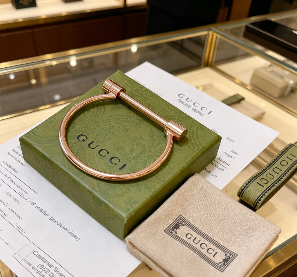 Gucci Anger Forest Interlocking G Antique Silver-Tone Silver-Tone Antiqued Bangle - album image 7