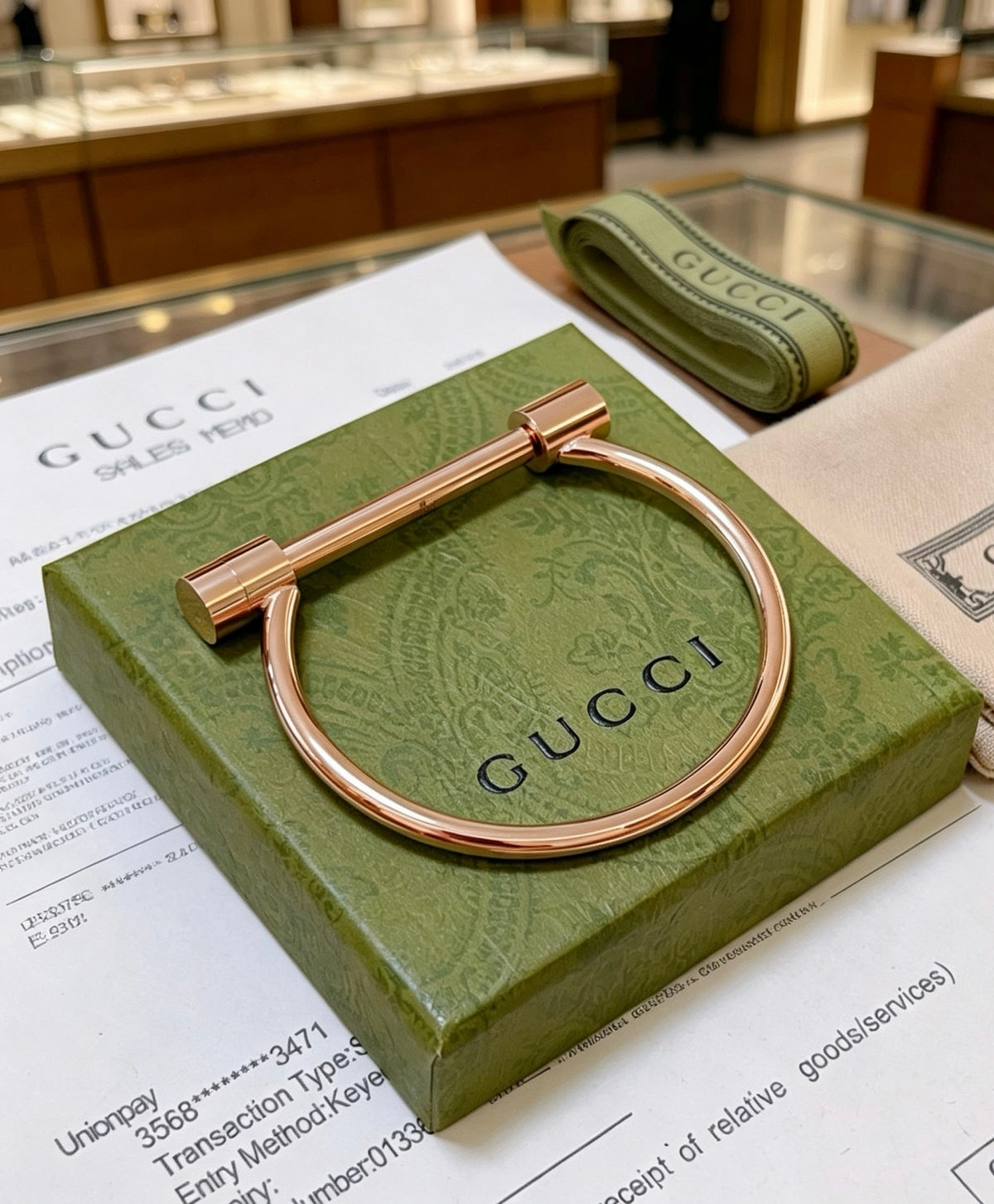 Gucci Anger Forest Interlocking G Antique Silver-Tone Silver-Tone Antiqued Bangle - album image 4