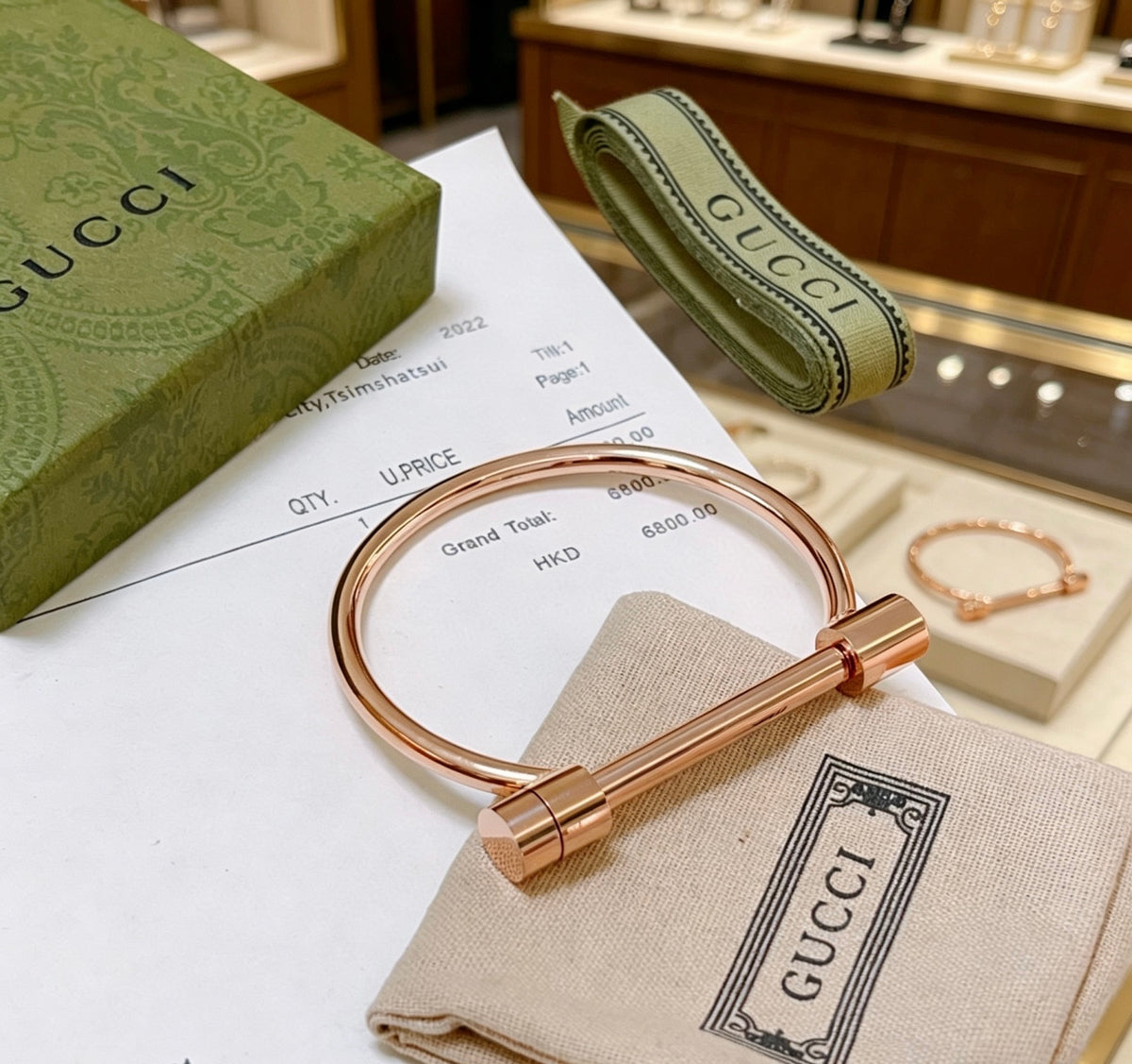 Gucci Anger Forest Interlocking G Antique Silver-Tone Silver-Tone Antiqued Bangle - album image 5