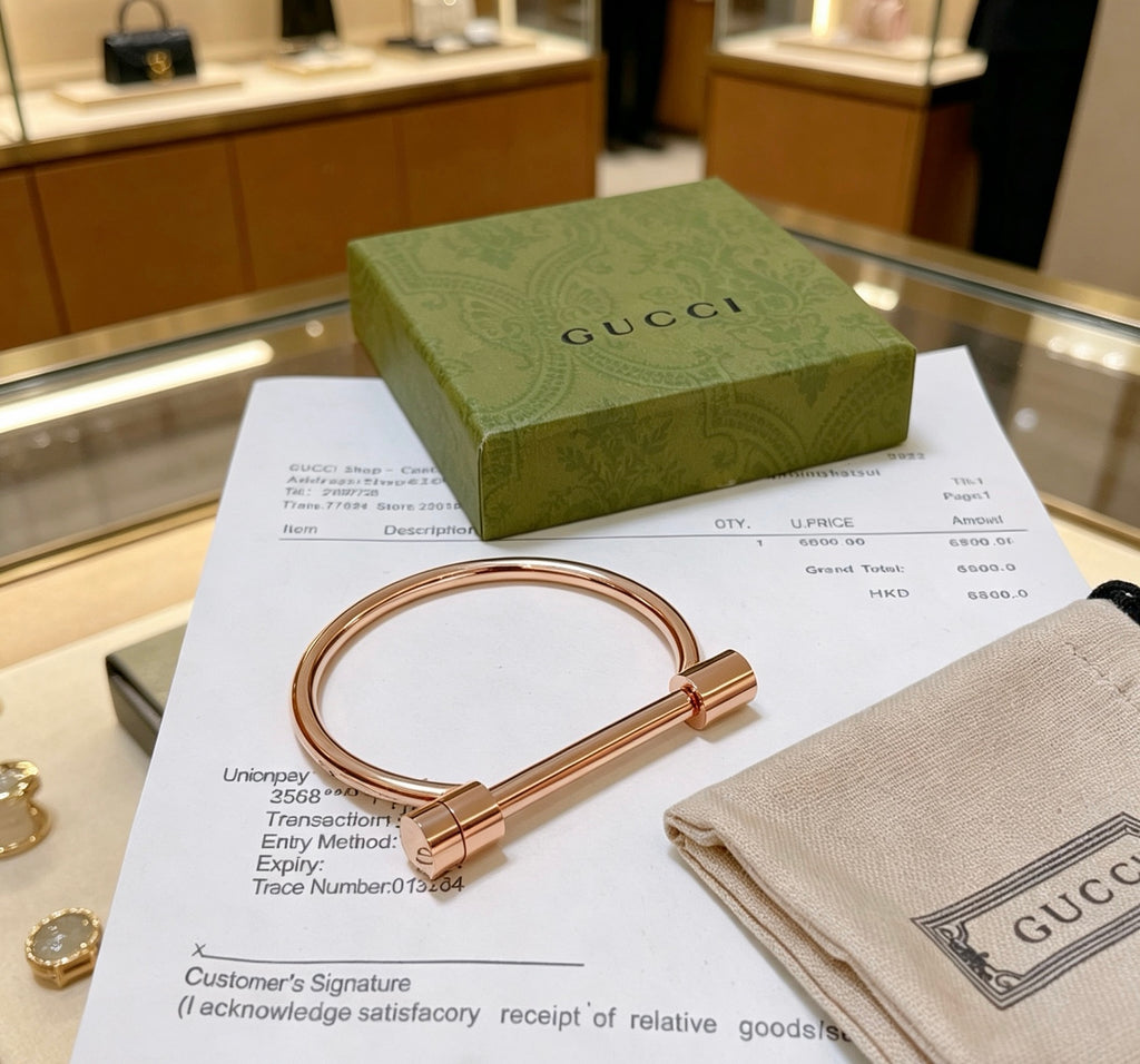 Gucci Anger Forest Interlocking G Antique Silver-Tone Silver-Tone Antiqued Bangle - album image 8
