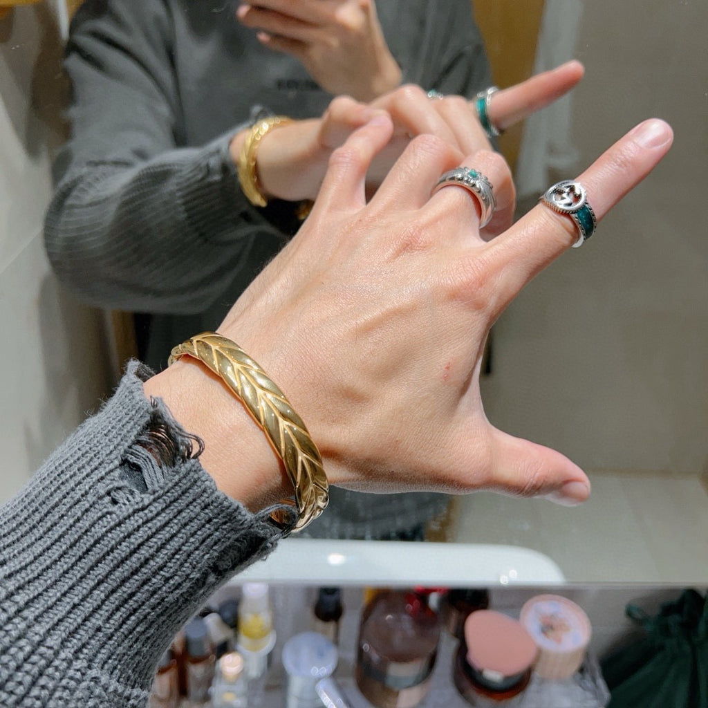 Gucci Anger Forest Interlocking G Antiqued Bangle - album image 7