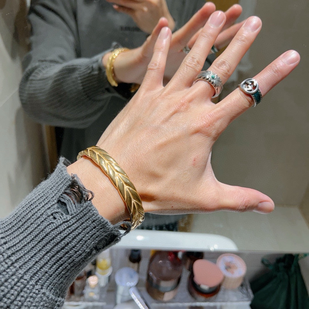 Gucci Anger Forest Interlocking G Antiqued Bangle - album image 3
