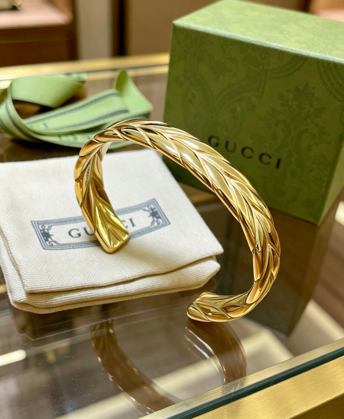 Gucci Anger Forest Interlocking G Antiqued Bangle - album image 1
