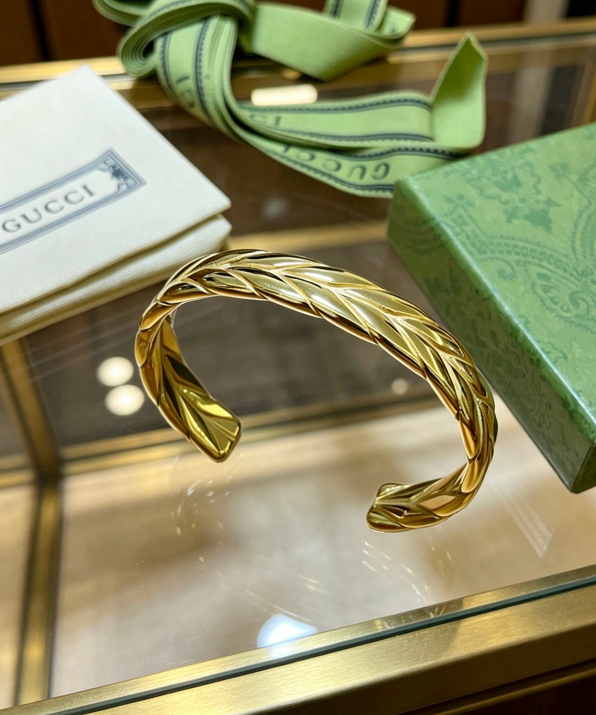 Gucci Anger Forest Interlocking G Antiqued Bangle - album image 6