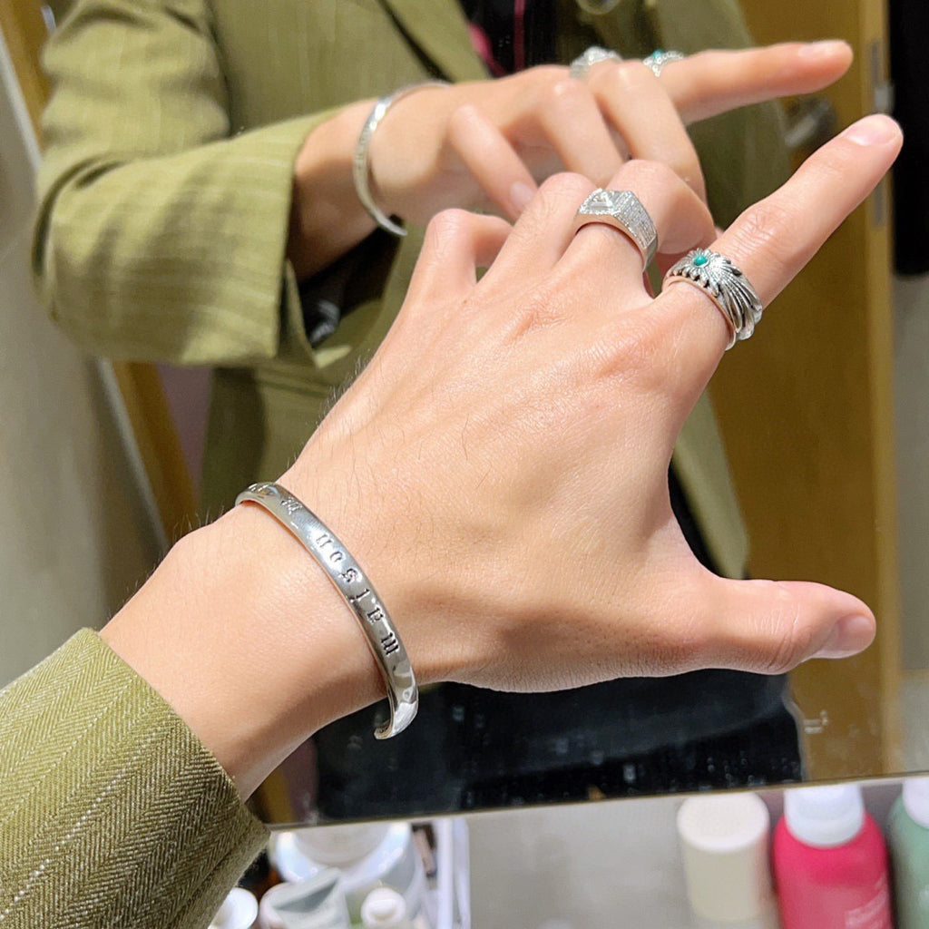 Gucci Anger Forest Interlocking G Antique Silver-Tone Silver-Tone Antiqued Bangle - album image 3
