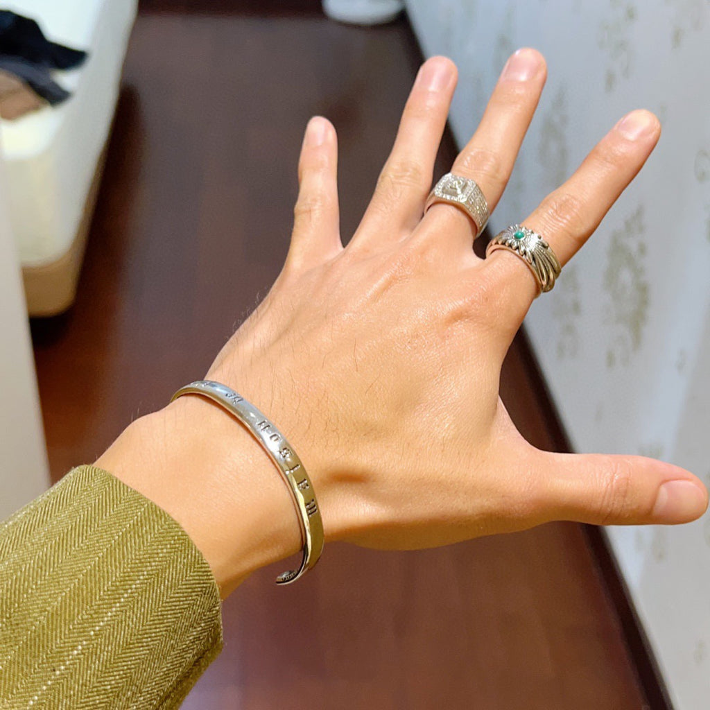 Gucci Anger Forest Interlocking G Antique Silver-Tone Silver-Tone Antiqued Bangle - album image 6
