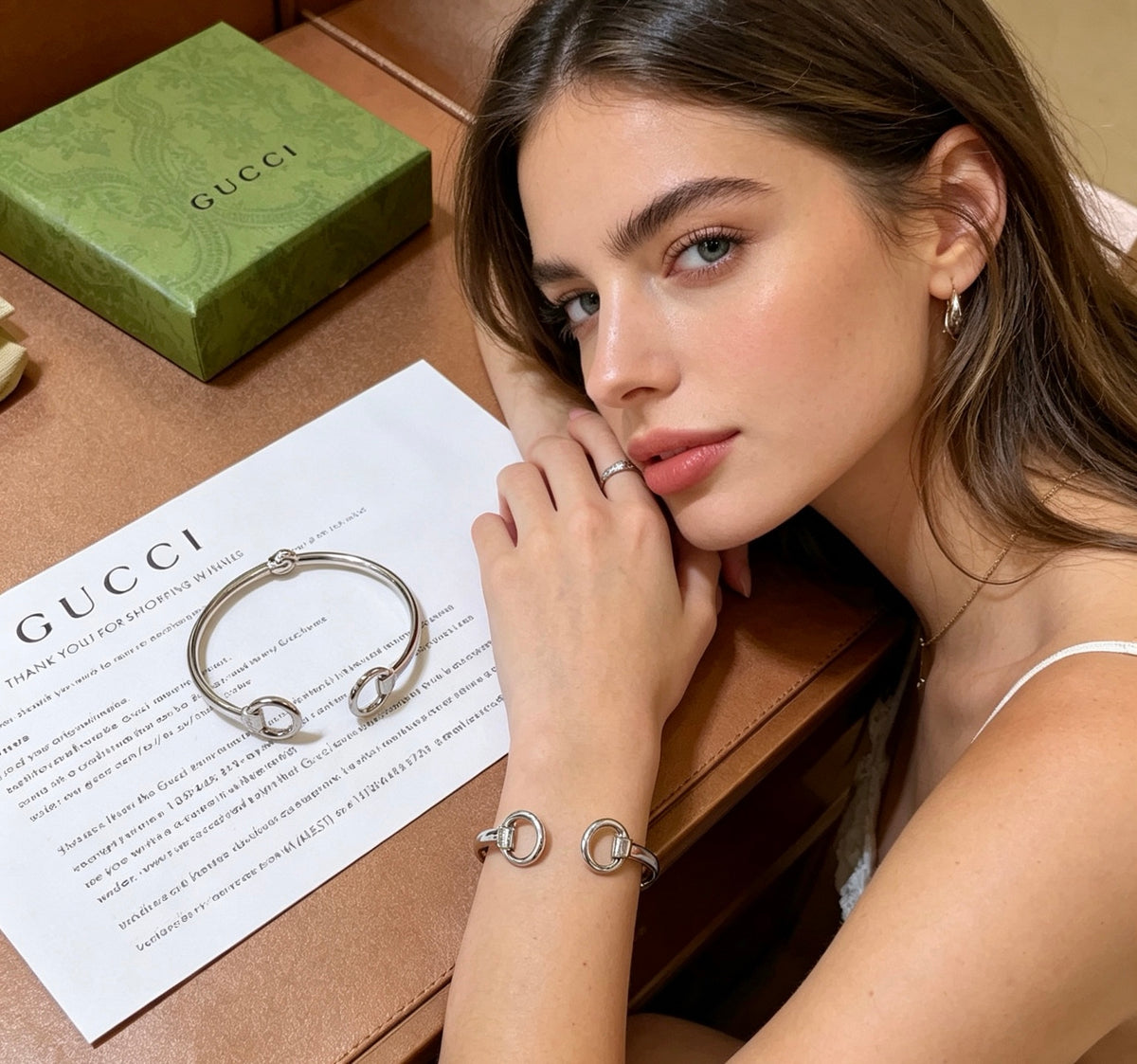 Gucci Anger Forest Interlocking G Antiqued Bangle - album image 6