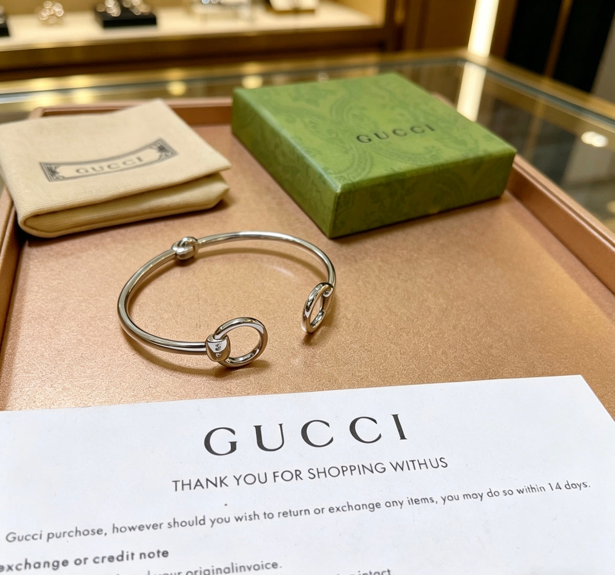 Gucci Anger Forest Interlocking G Antiqued Bangle - album image 9