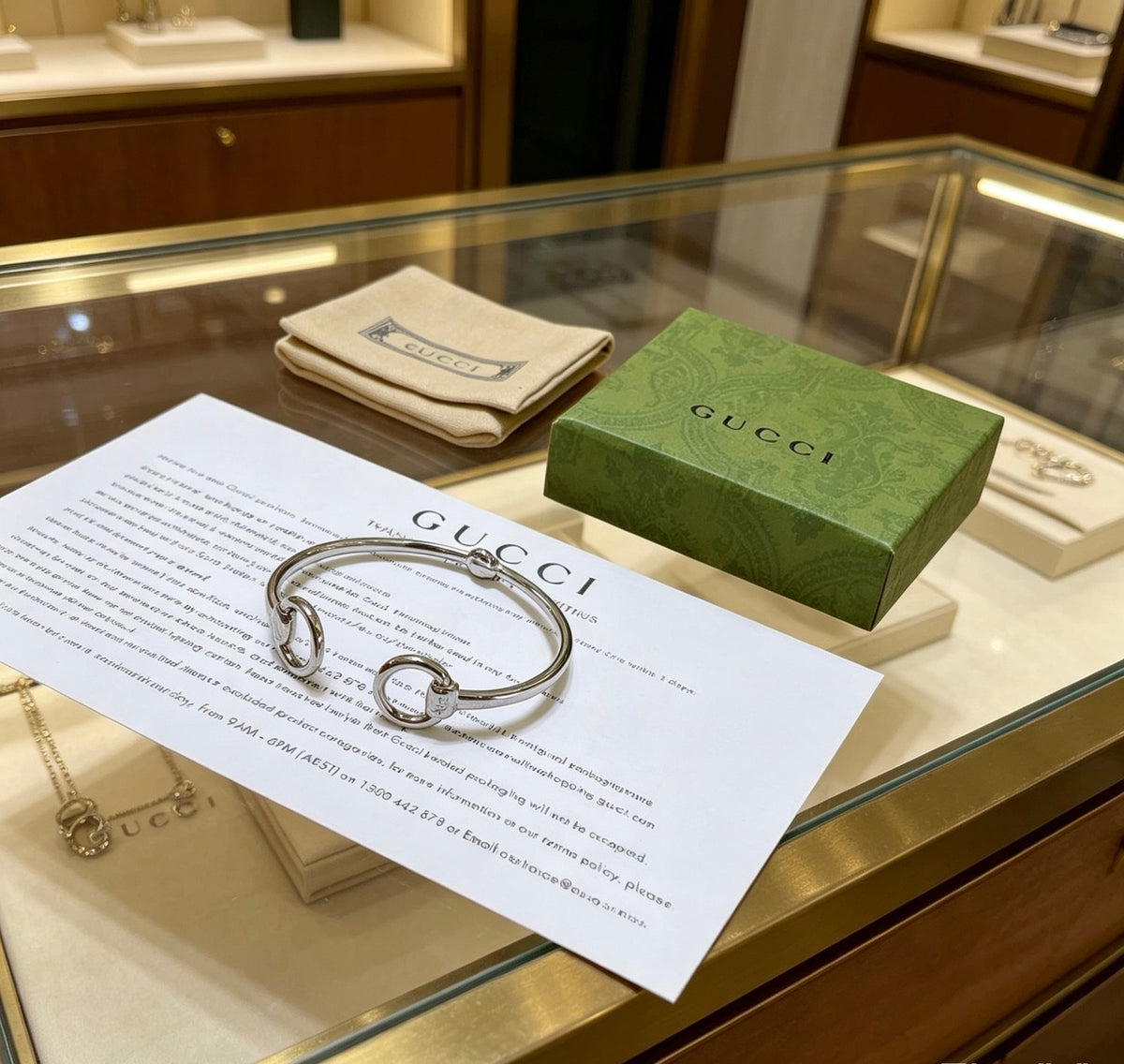 Gucci Anger Forest Interlocking G Antiqued Bangle - album image 2