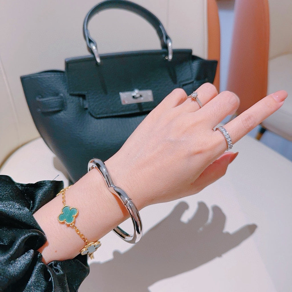 Hermès Black Leather Gold-Tone Turn-Lock Cuff Bracelet - album image 3