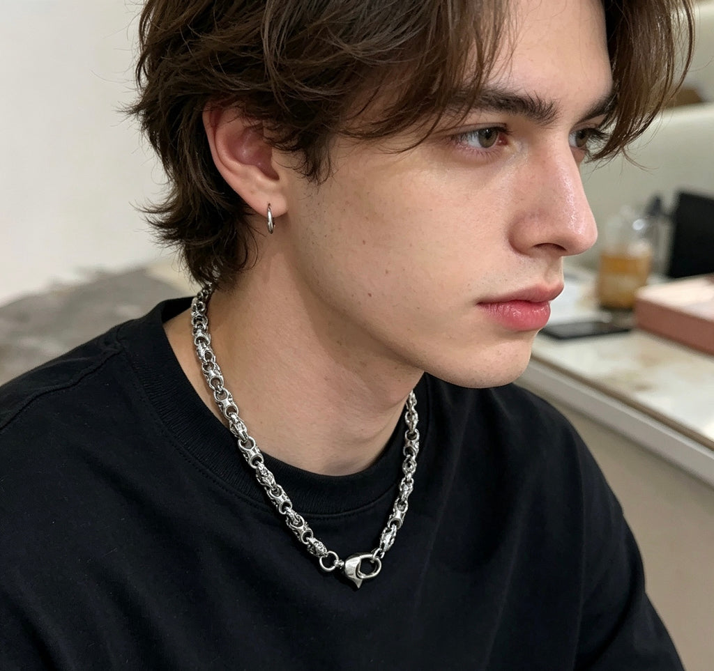 Saint Laurent Silver-Tone Fine Oval-Link Necklace - album image 6