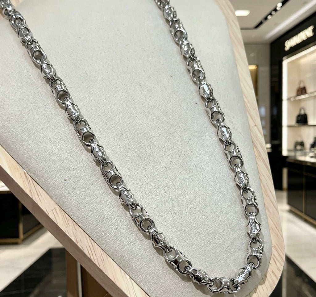 Saint Laurent Silver-Tone Fine Oval-Link Necklace - album image 2
