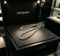 Saint Laurent Silver-Tone Fine Oval-Link Necklace - album image 1