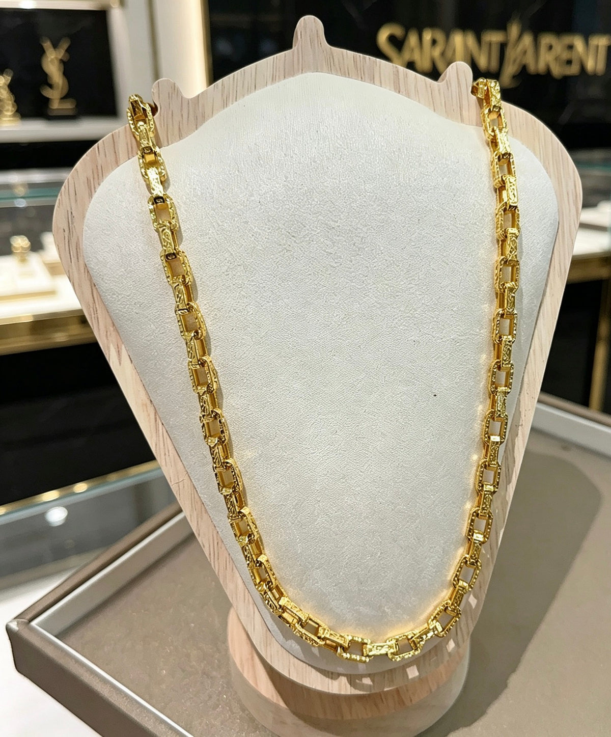 Saint Laurent Gold-Tone Fine Anchor-Link Necklace - album image 3