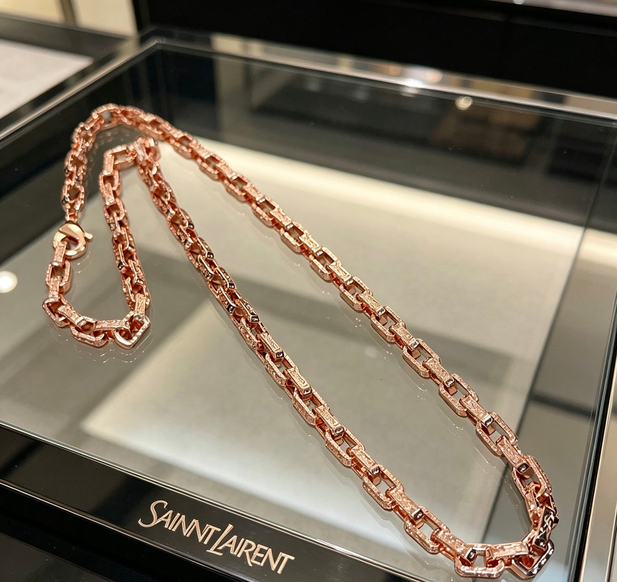 Saint Laurent Rose Gold-Tone Fine Oval-Link Necklace - album image 1