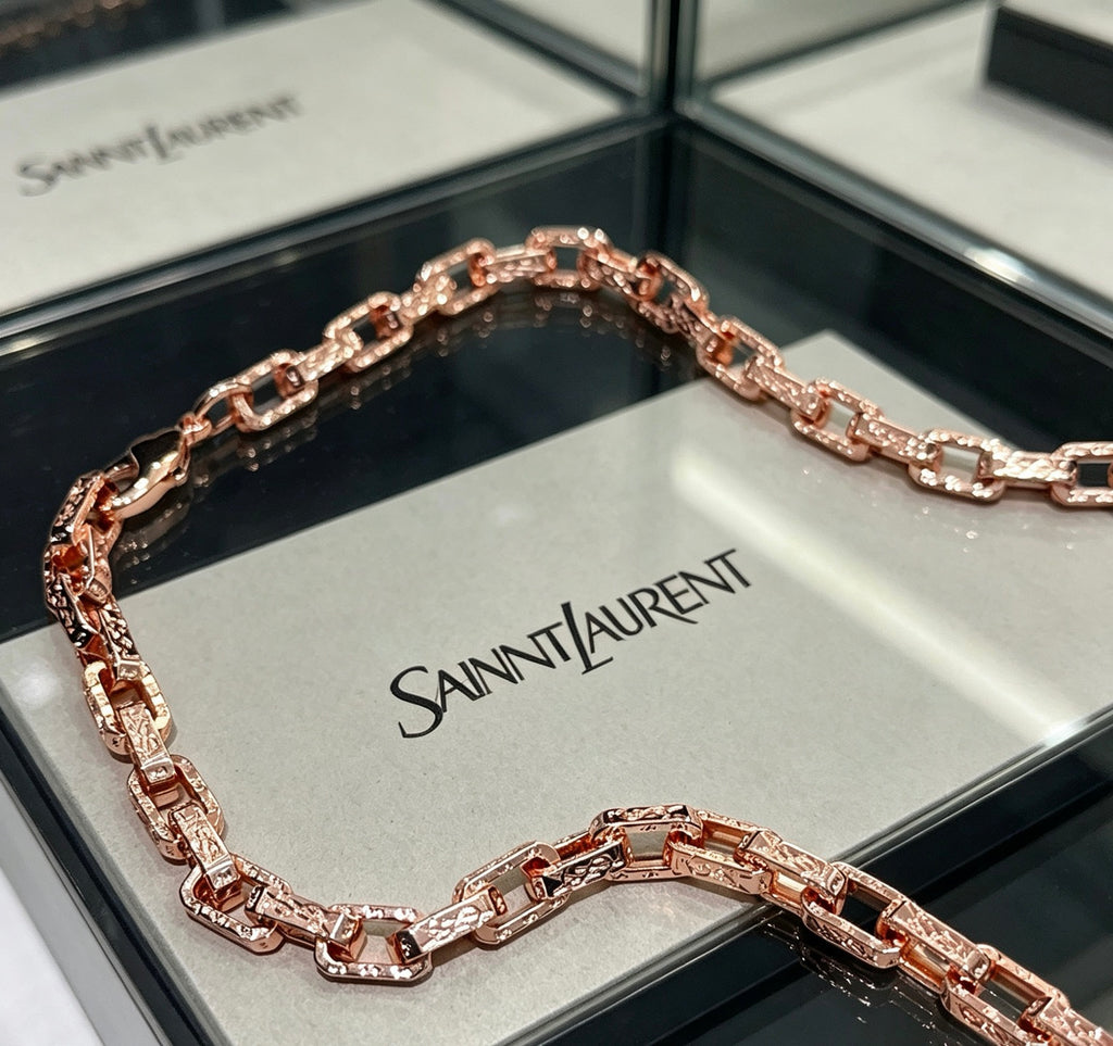 Saint Laurent Rose Gold-Tone Fine Oval-Link Necklace - album image 4