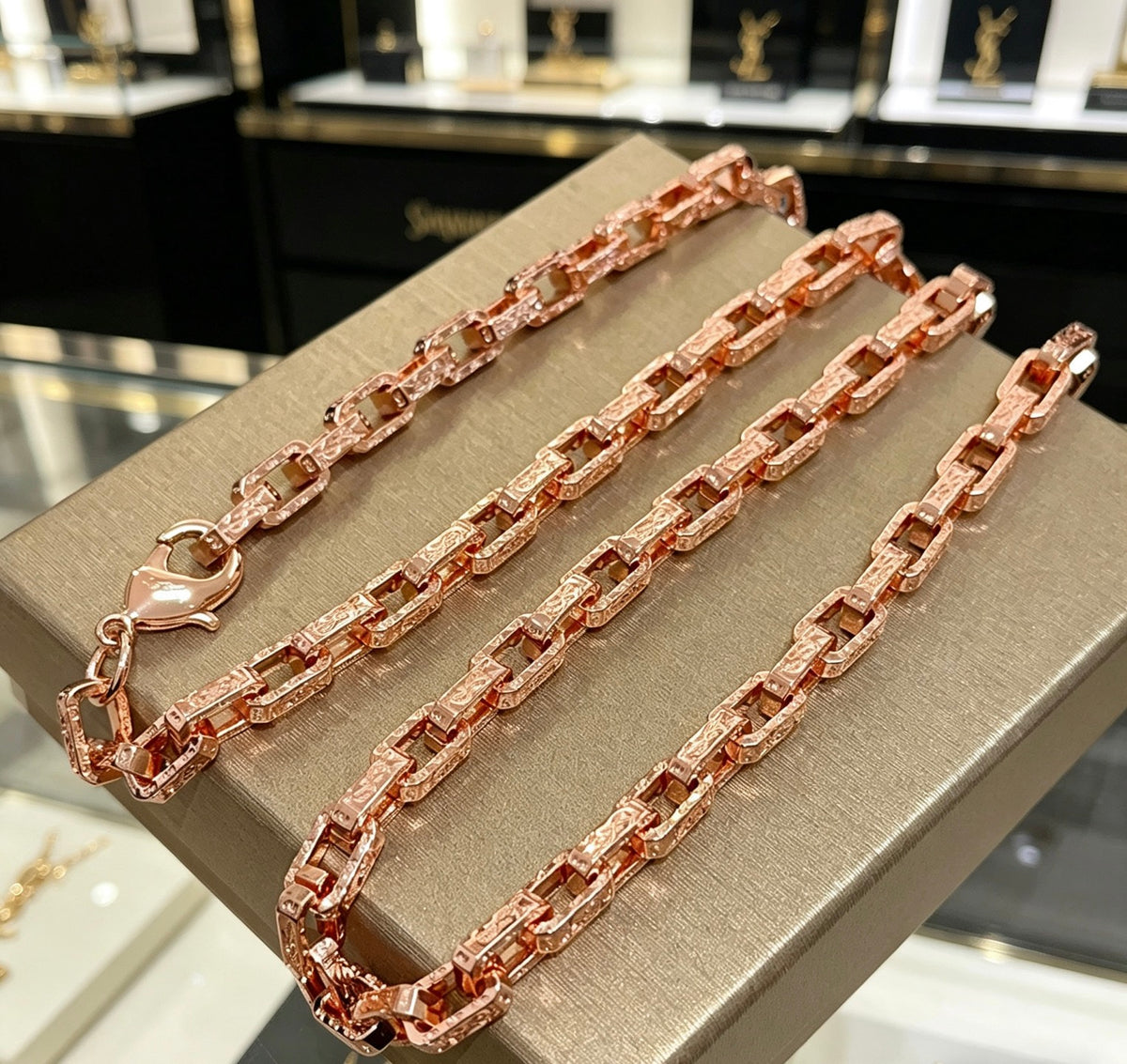 Saint Laurent Rose Gold-Tone Fine Oval-Link Necklace - album image 9