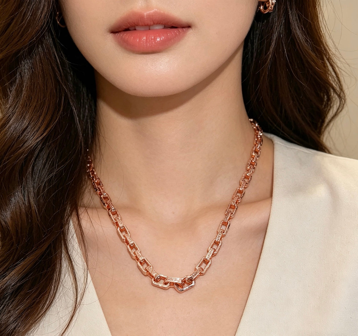 Saint Laurent Rose Gold-Tone Fine Oval-Link Necklace - album image 3
