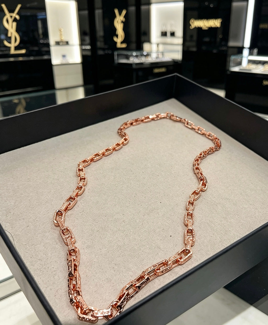 Saint Laurent Rose Gold-Tone Fine Oval-Link Necklace - album image 2