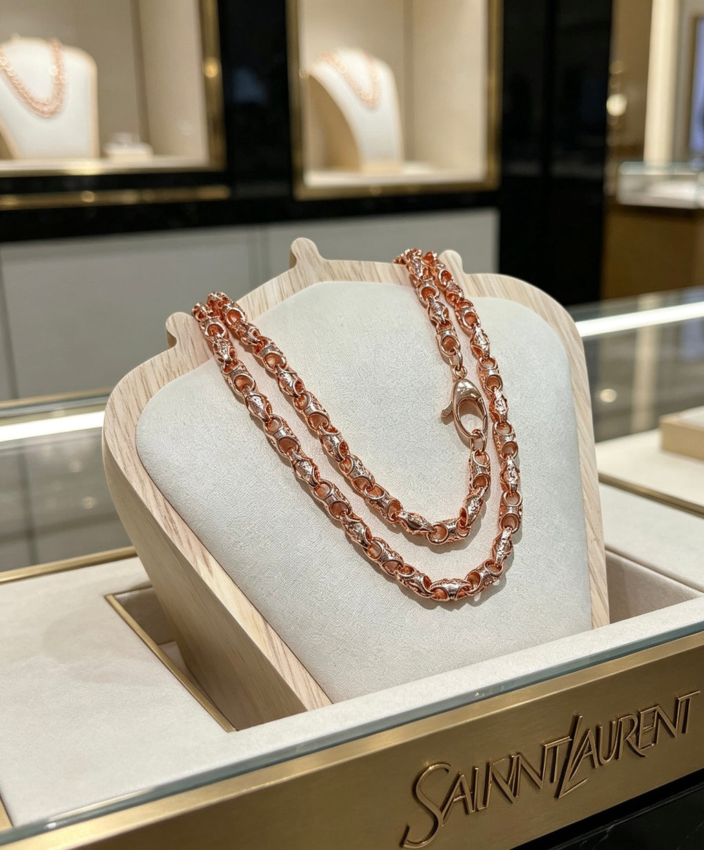 Saint Laurent Rose Gold-Tone Oval-Link Chain Necklace - album image 9