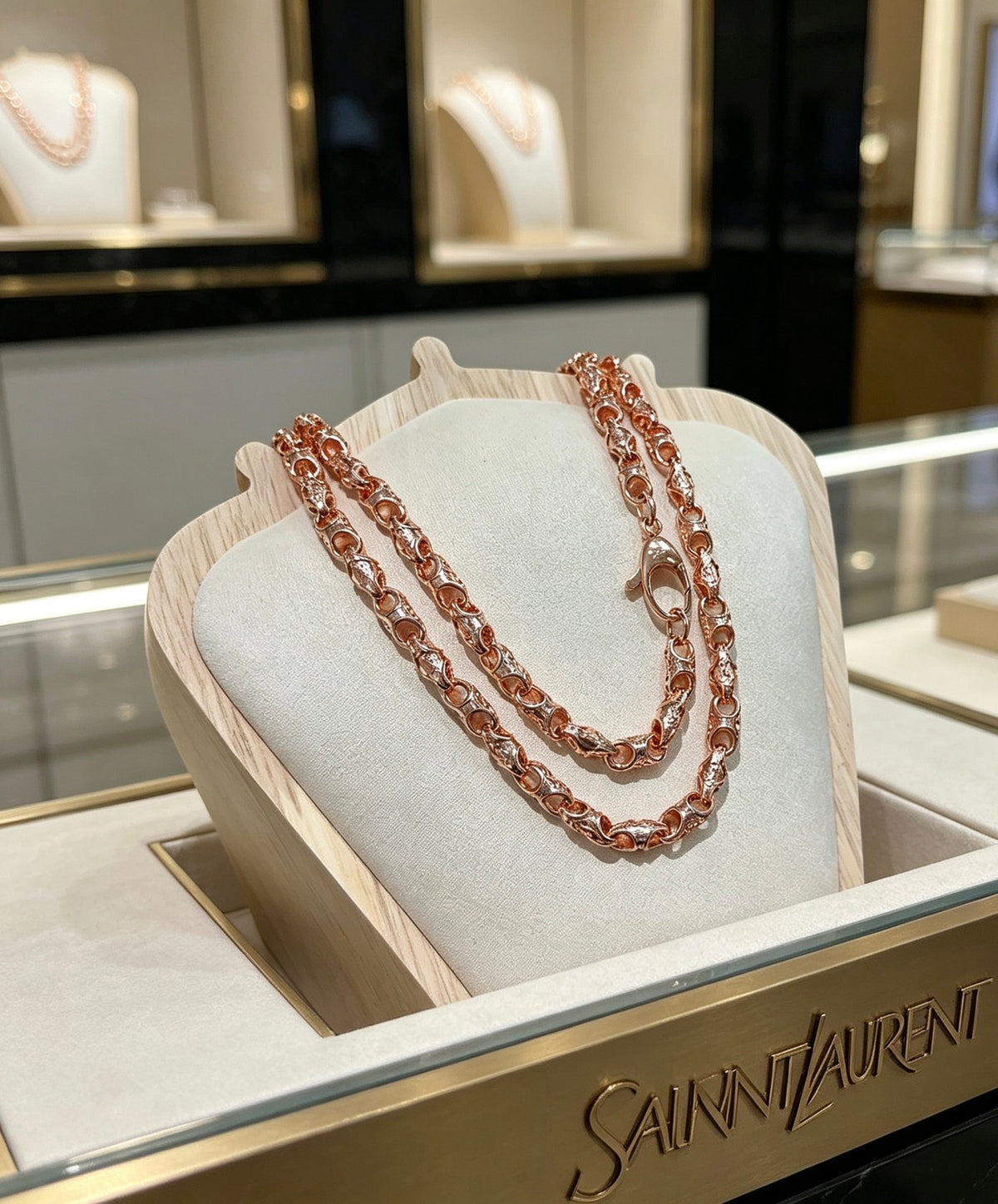 Saint Laurent Rose Gold-Tone Oval-Link Chain Necklace - album image 9