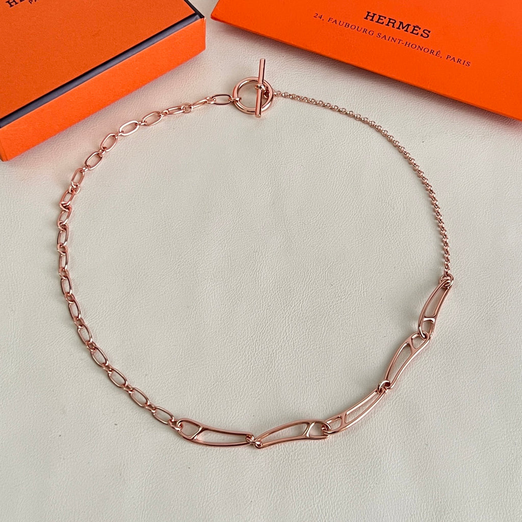 Hermès Rose Gold-Tone Link Chain Necklace - album image 5