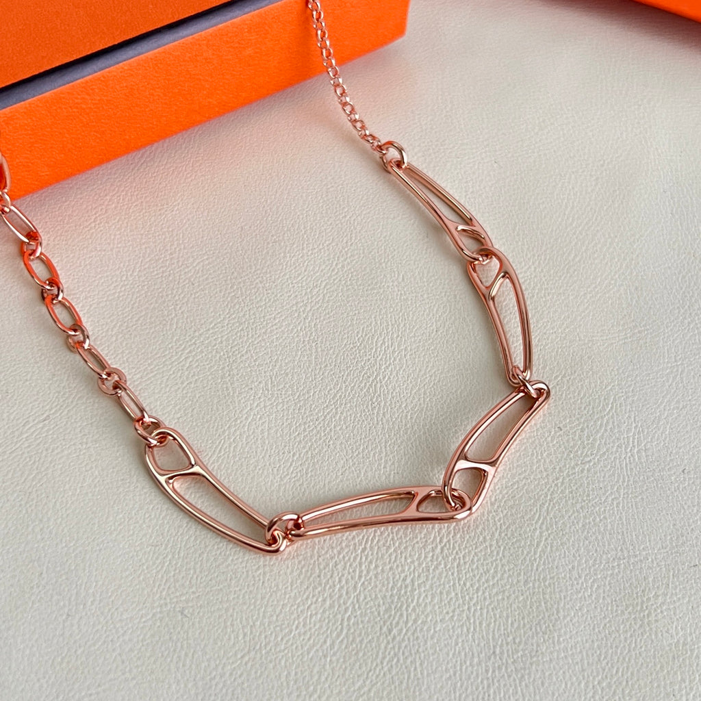 Hermès Rose Gold-Tone Link Chain Necklace - album image 4