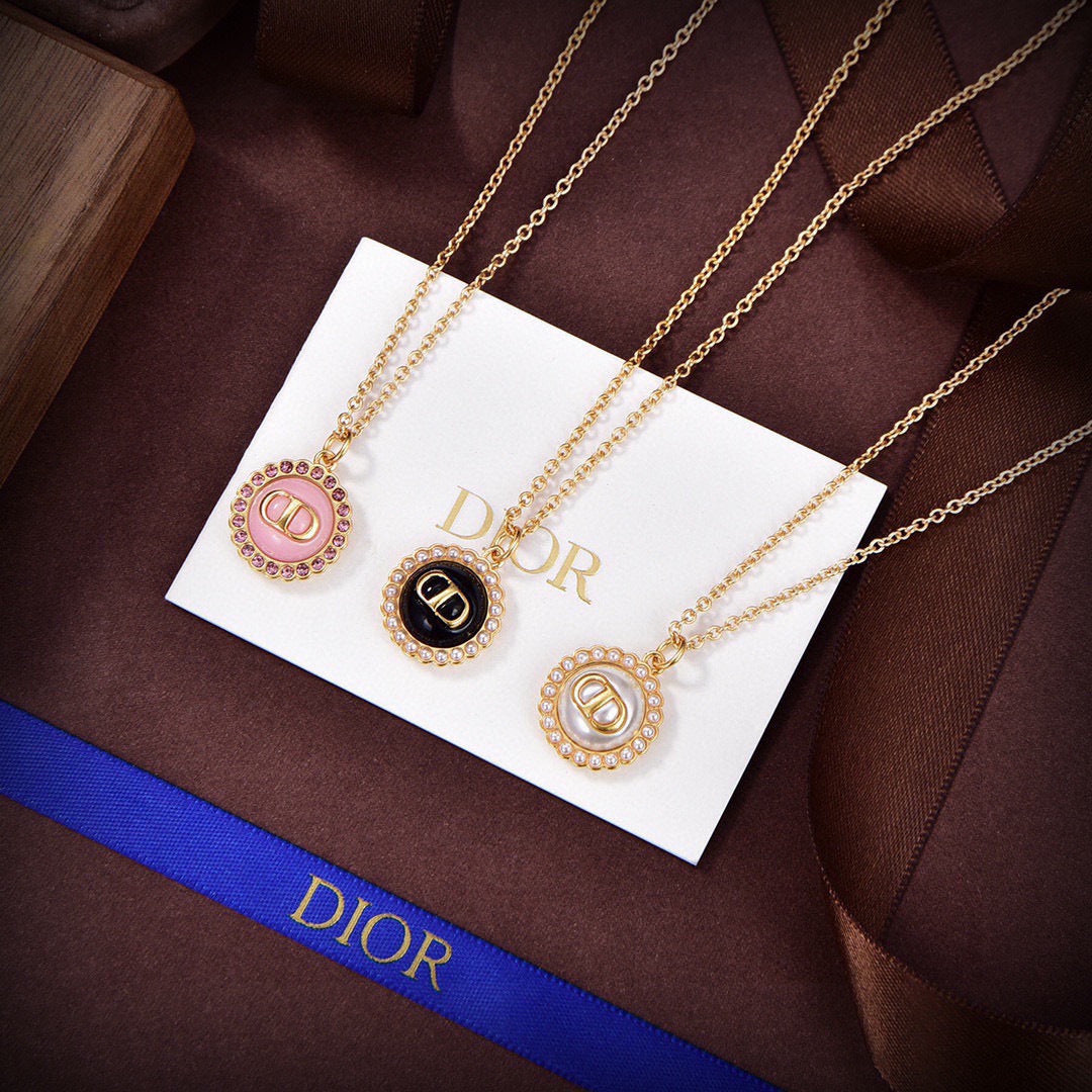 Dior Colored Round Disc Necklace - product image 1