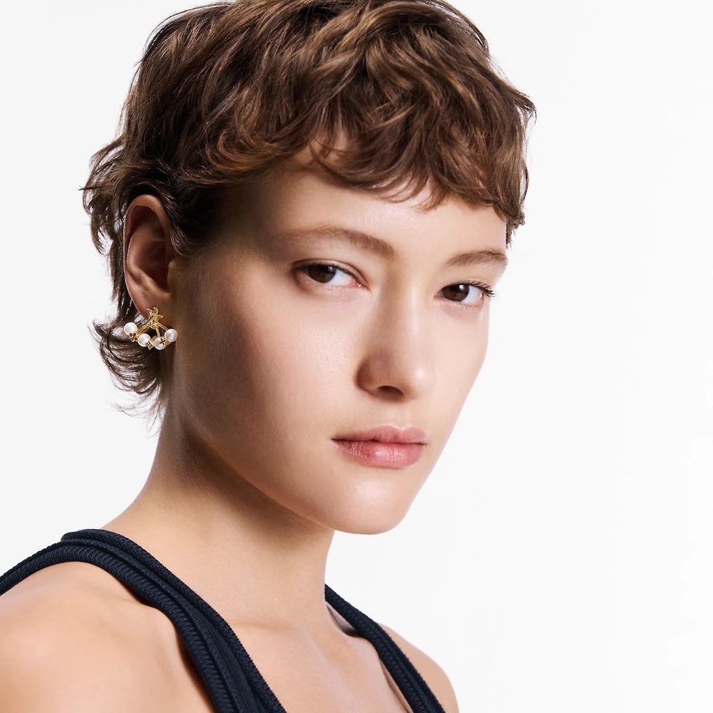 Louis Vuitton Silver-Tone Double Hoop Earrings - album image 1