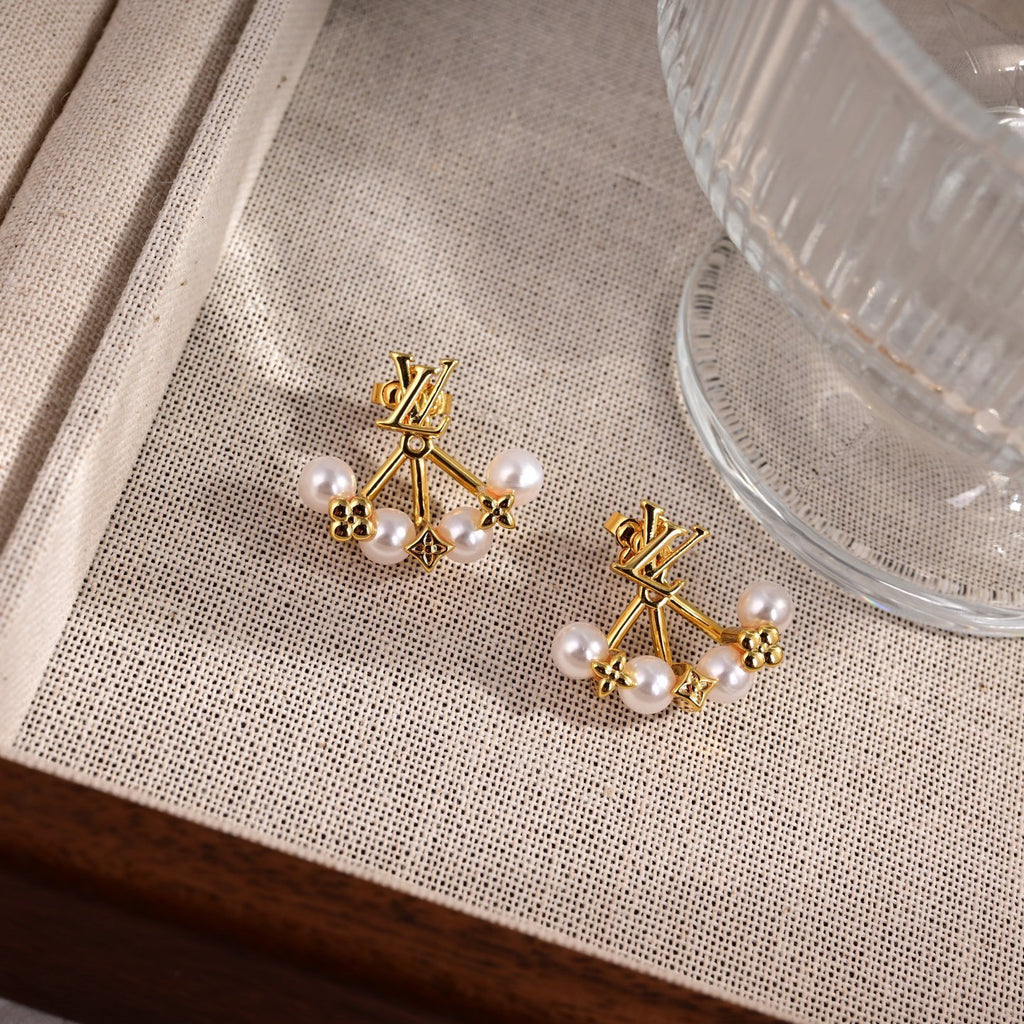 Louis Vuitton Silver-Tone Double Hoop Earrings - album image 8