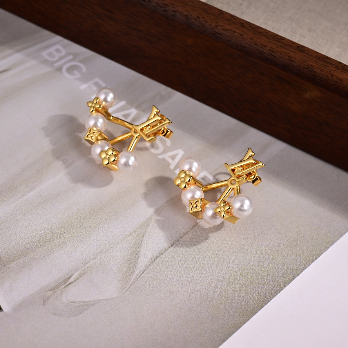 Louis Vuitton Silver-Tone Double Hoop Earrings - album image 5