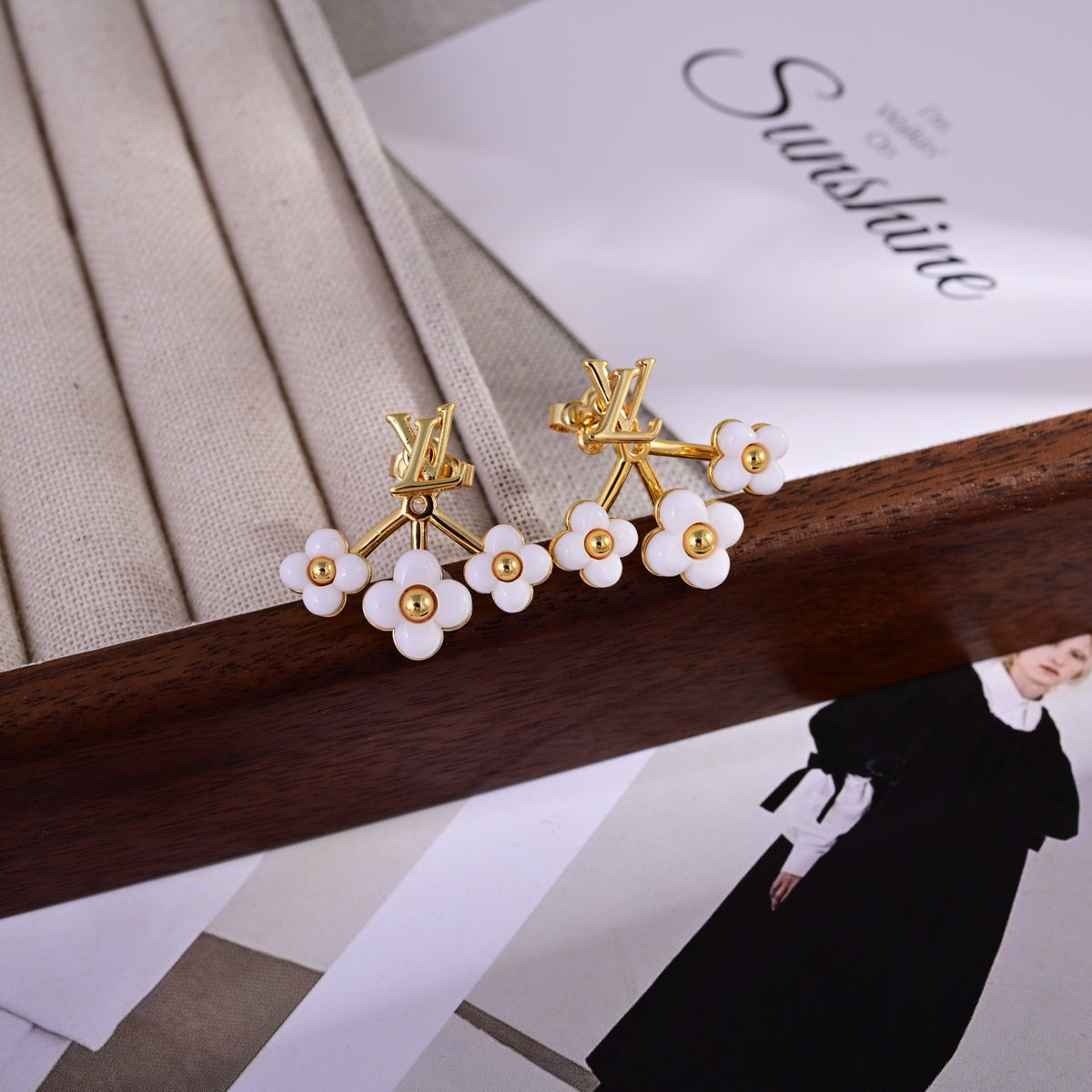 Louis Vuitton Flower Drop Earrings in Three Finishes - album image 1