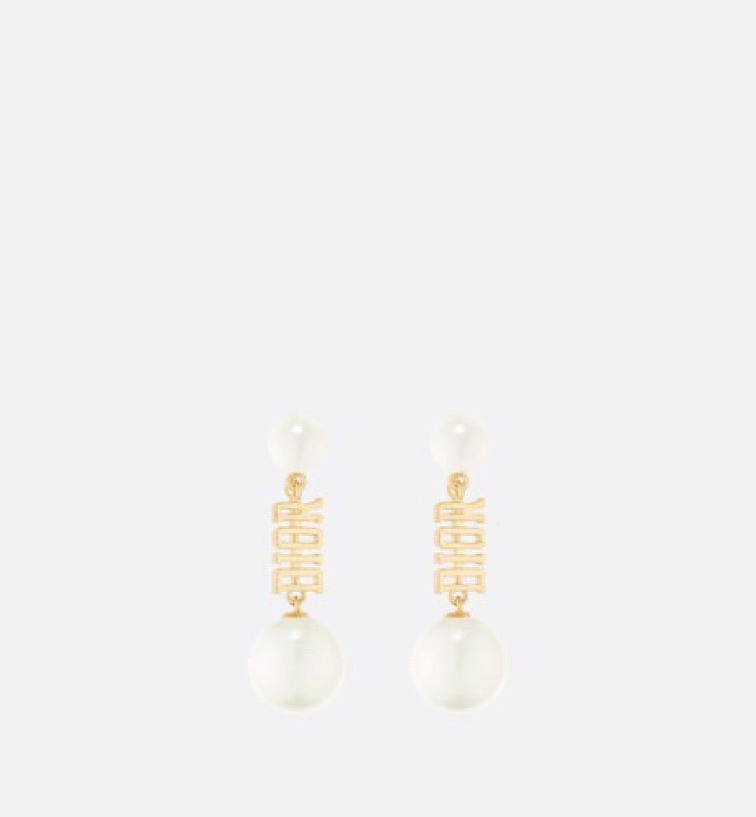 Dior Ribbed Bar Pearl-Look Earrings - product image 2