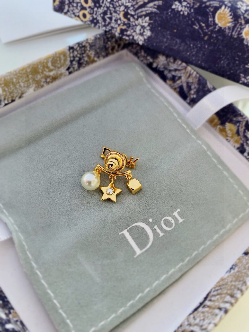 Dior Asymmetric Medallion Stud Earrings - product image 4