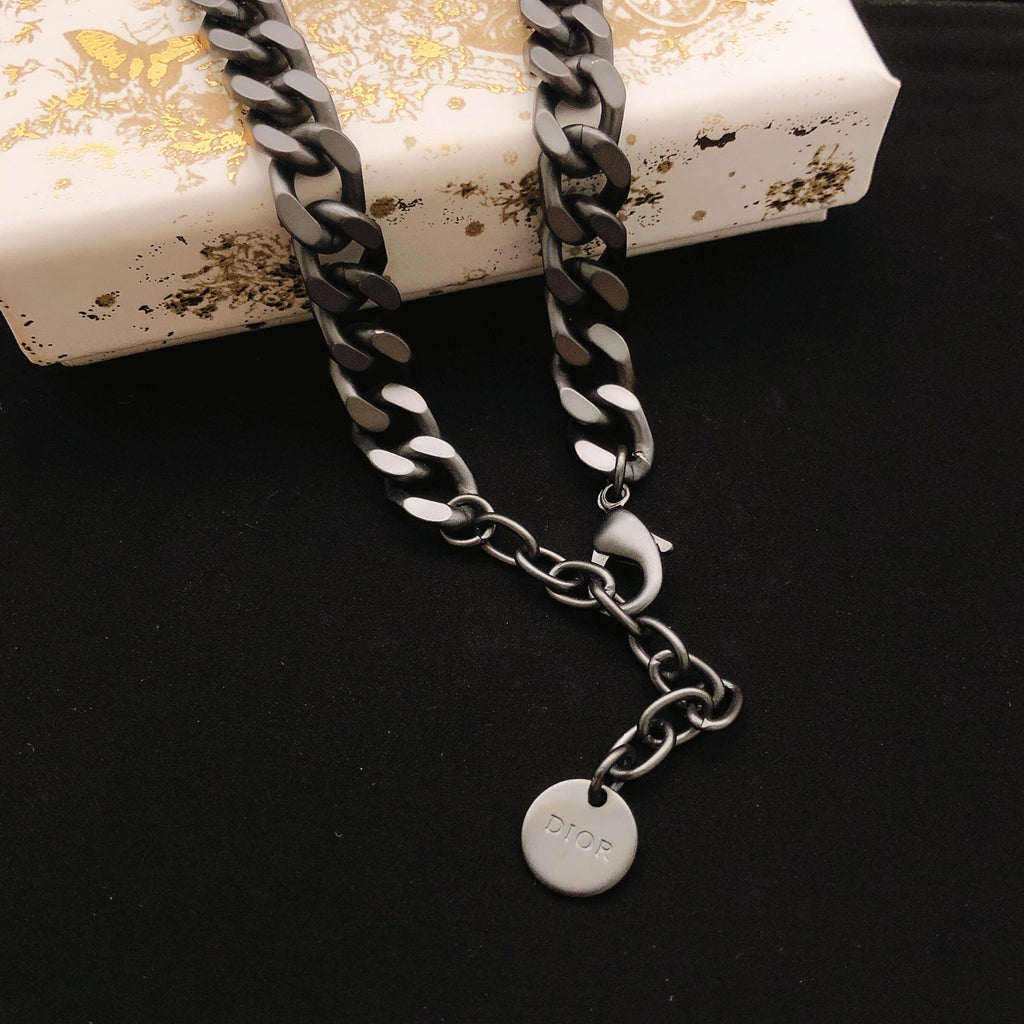 Dior Black-Finish CD Curb Necklace - product image 2
