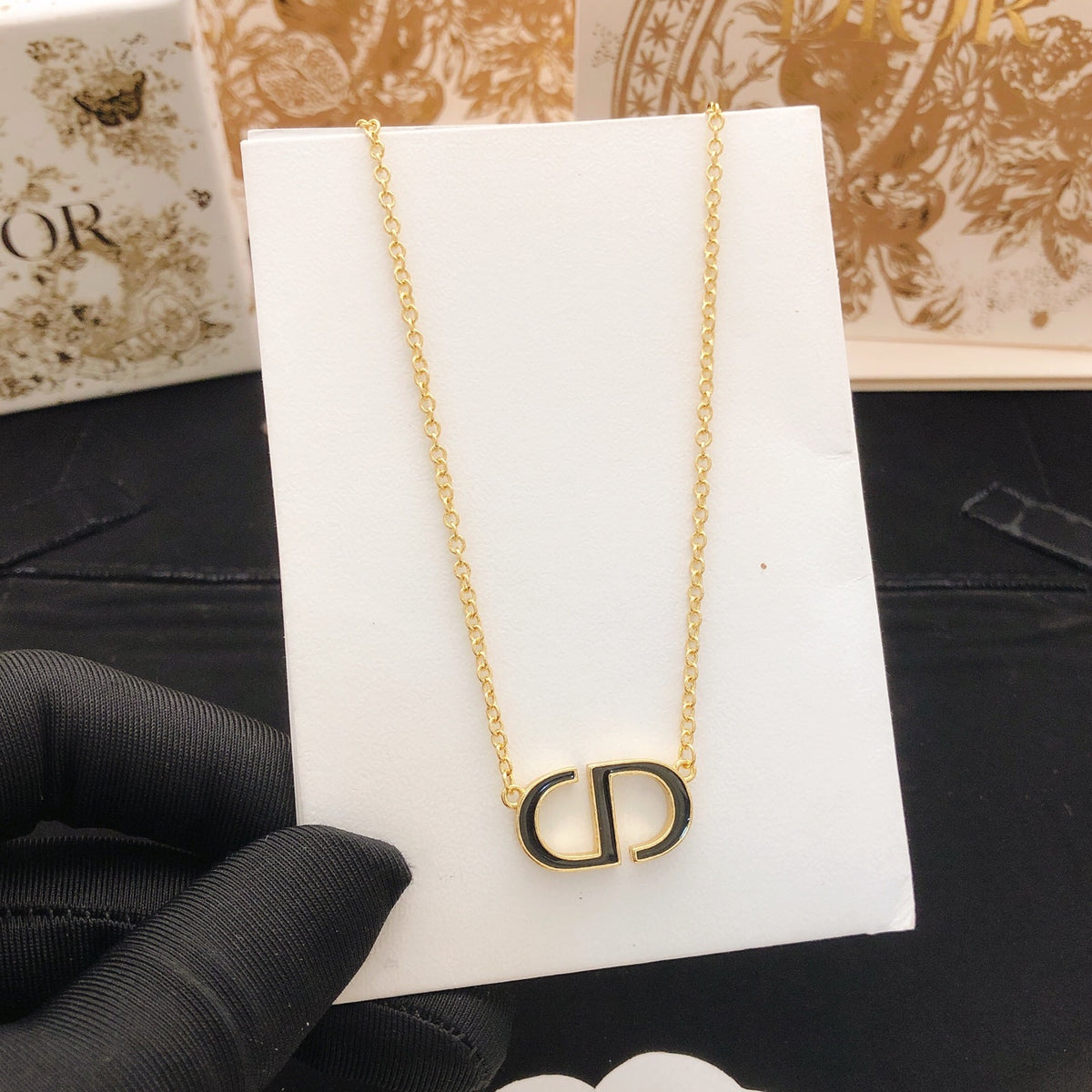Dior Gold-Tone Open CD Necklace - product image 10