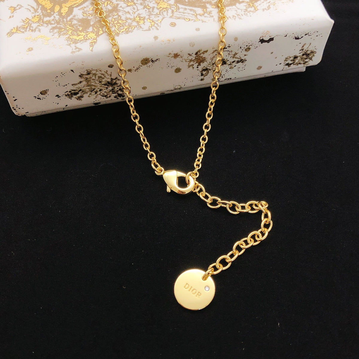 Dior Gold-Tone Open CD Necklace - product image 8