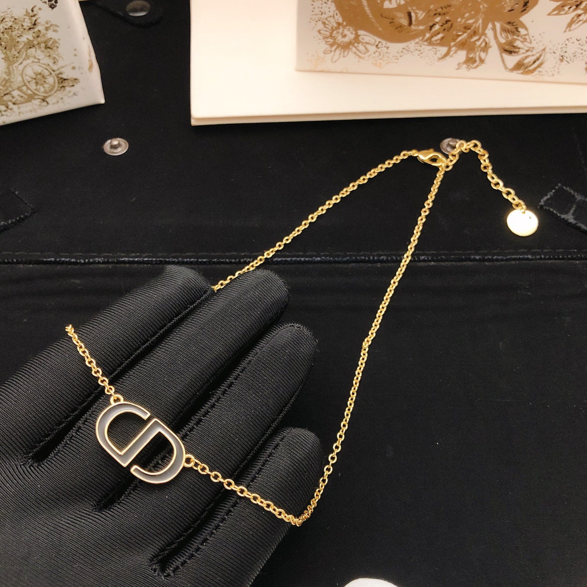 Dior Gold-Tone Open CD Necklace - product image 9