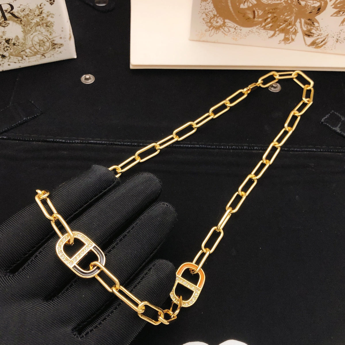 Dior Rectangular-Link CD Necklace - product image 4